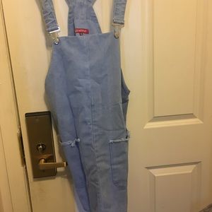 Light Wash Frayed Pocket Denim Dress